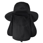 Sun Hats for Men Women Fishing Hat UPF 50+ Breathable Wide Brim Summer UV Protection Hat with Face Cover & Neck Flap
