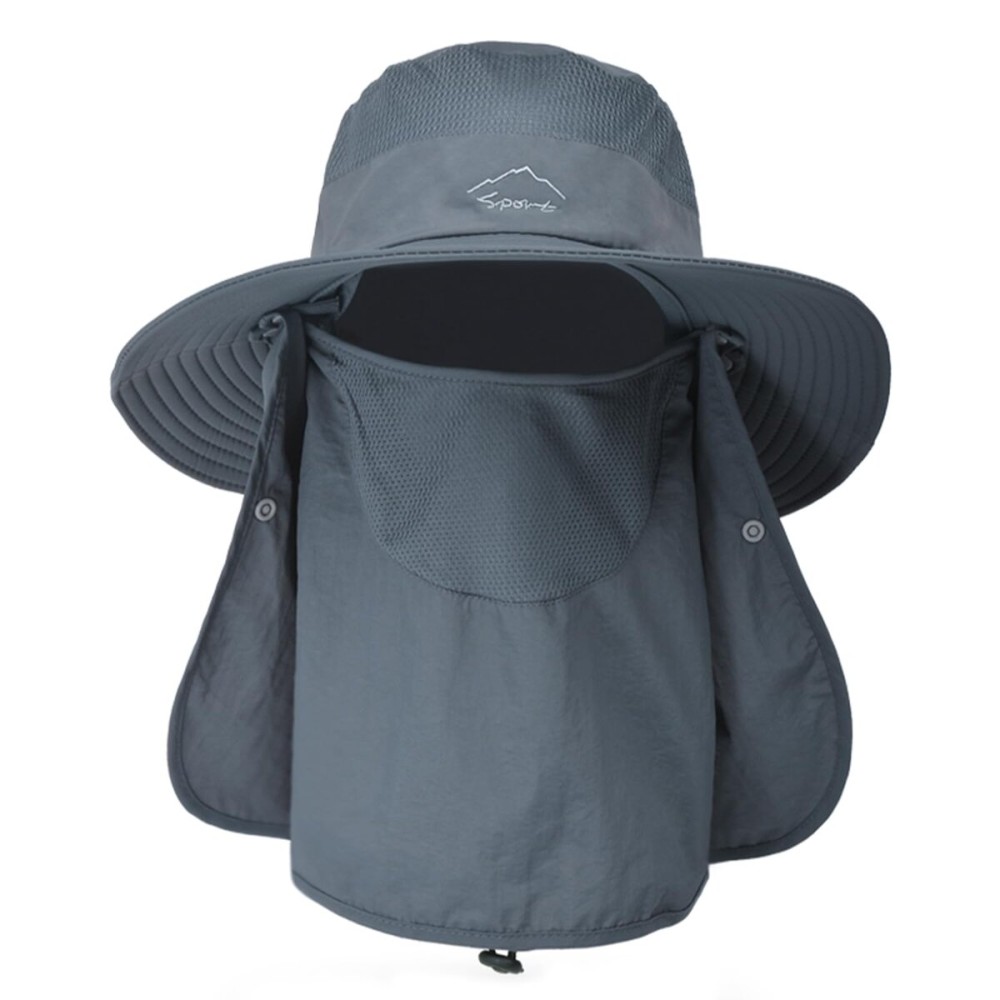 Sun Hats for Men Women Fishing Hat UPF 50+ Breathable Wide Brim Summer UV Protection Hat with Face Cover & Neck Flap