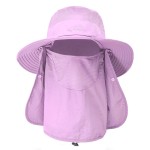 Sun Hats for Men Women Fishing Hat UPF 50+ Breathable Wide Brim Summer UV Protection Hat with Face Cover & Neck Flap