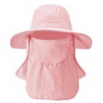 Sun Hats for Men Women Fishing Hat UPF 50+ Breathable Wide Brim Summer UV Protection Hat with Face Cover & Neck Flap