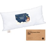 Toddler Pillow with Pillowcase - 10x18 My Little Dreamy Kids Travel Bed Pillows for Sleeping, Organic Cotton Small Pillowcase, Soft & Breathable, Machine Washable, Toddlers 2-5 years old (Soft White)