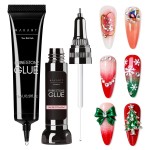 Makartt Nail Rhinestone Glue Set - Gel Nail Glue for Rhinestones, 3D Art Design Super Strong Adhesive for Charm Gems Jewel Crystal Beads Diamonds, 15ml & 8ml, Easy Use, Cured Need