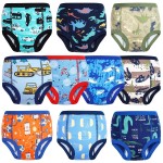 MooMoo Baby Training Underwear 10 Packs Absorbent Toddler Potty Training Pants for Boys Cotton Big Size 9T