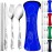 20PCS Premium Travel Utensils With Case, Stainless Steel Reusable Portable Utensils Set With Case, Lengnoyp Travel Silverware Set With Case for Lunch Box Camping, Silver