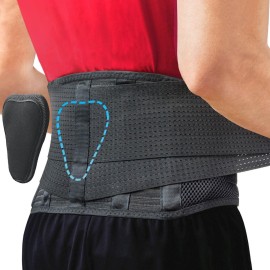 Sparthos Back Brace for Lower Back Pain - Immediate Relief from Sciatica, Herniated Disc, Scoliosis - Breathable Design With Lumbar Support Pad - For Home & Lifting At Work, For Men & Women - Medium