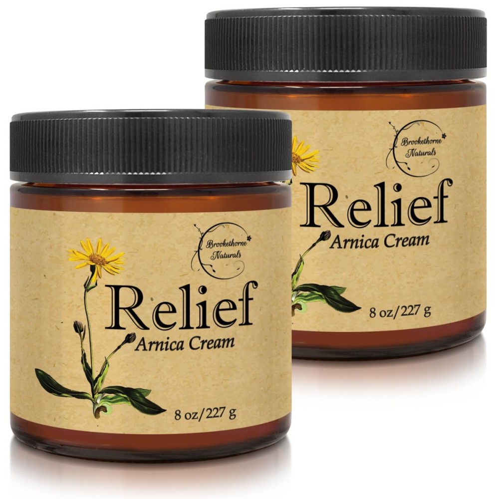 Relief Arnica Cream Natural Lotion for Effective Sore Muscle Relief | Arnica Bruise Cream with Lemongrass & Eucalyptus Essential Oils | Best Massage Lotion for Massage Therapy - 2 Pack