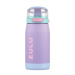 ZULU Kids Flex 12oz Stainless Steel Insulated Water Bottle, Toddler Cup with Silicone Spout, Leak-Proof Locking Flip Lid and Carry Loop for School Backpack, Lunchbox, and Outdoor Sports, Sugar Fairy