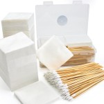 PINGMIC Gun Cleaning Supplies - 3\'\' Patches 200PCS, Swabs 300PCS, 6 Cotton Swabs, Lint Free Gun Cleaning Cloth