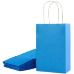 SUNCOLOR 24-Pack Blue Gift Bags with Handles - 8 Goodie Bags for Party Favor Bags, Baby Showers, Birthdays & Special Occasions (Blue)