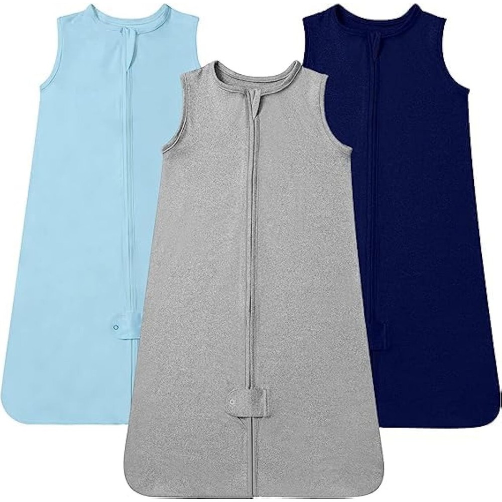 TotAha Sleep Sack 0-3 months 3 Pack, Buttery Soft Newborn, Infant Sleeping Bag for Girls, Light Baby Wearable Blanket, 0.5 TOG