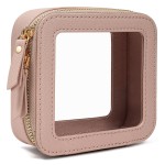 LETGO Clear Makeup Bags Small, TSA Approved Toiletry Bag with Zipper, Mini Clear Makeup Pouch Purse Organizer Fit Carry-on Travel Essentials,Small Cosmetic Bags for Car Storage (Mini-Nude)