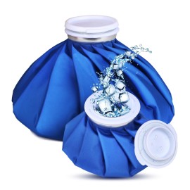 XIAEQOH Ice Bags for Injuries, 3rd Gen Reusable Ice Packs, Hot & Cold Therapy Pain Relief, Ice Bag No-Leak & Waterproof, Traditional Ice Pack, Versatile & Durable, Blue (6 in + 11 in)