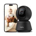 Hugolog 2K 3MP Indoor Pan/Tilt Security Camera with Auto-Focus,Ideal for Baby Monitor/Pet Camera/Home Security,Starlight Color Night Vision,Human/Pet AI,US Cloud,Compatible with Alexa