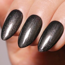 Imtiti Pearl Gel Nail Polish,0.5 Fl Oz Black Glitter Drawing Gel Polish Shell Thread Shimmer Mermaid Nail Gel Polish Soak Off UV LED for Home DIY Nail Art Manicure Salon