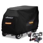 Mobility Scooter Cover,SRIMMIT Heavy Duty 420D Oxford Fabric Electric Scooter Cover, Waterproof,Anti-UV,Durable with Waterproof Strip,Reflective Strips,3 Buckles and Storage Bag 3XL77 x 29 x 47