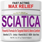 Sciatica Nerve Cream - Maximum Strength Comfort Cream for Feet, Hands, Legs, Toes, Back - Natural Ultra Strength Arnica, MSM, Menthol, Soothing Comfort, 2 Oz
