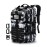 Hannibal Tactical MOLLE Assault Backpack, Tactical Backpack Military Army Camping Rucksack, 3-Day Pack Trip w/USA Flag Patch, D-Rings, Black White camo