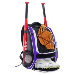 WOLT | Youth Baseball Backpack Bag for Baseball, Softball & T-Ball Equipment & Gear, Youth Boys and Adults, with Holder for Bat, Helmet, Glove, & Shoes Compartment & Fence Hook