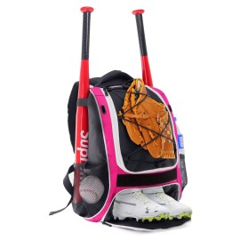 WOLT | Youth Baseball Backpack Bag for Baseball, Softball & T-Ball Equipment & Gear, Youth Boys and Adults, with Holder for Bat, Helmet, Glove, & Shoes Compartment & Fence Hook