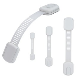 Vkania Child Proof Cabinet Locks - Cabinet Locks Baby Proofing with 3M Adhesives for Refrigerator, Oven, Cupboards, Toilet Seat - Adjustable,Easy Installation,No Drilling (4 Pack)