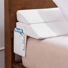 EUHAMS Queen Size Bed Wedge Pillow - Bed Gap Filler Mattress Wedge Headboard Pillow Close The Gap 0-7 Between Your Headboard and Mattress or Wall for Sleeping Backrest Pillow (60x10x6 White)