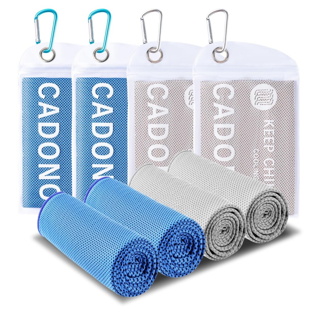 4 Pack Cooling Towel (40x12), Soft Breathable Chilly Towel, Ice Towel, Microfiber Towel for Yoga, Sport, Running, Workout,Gym, Camping, Fitness, Workout & More Activities(Multicolor)