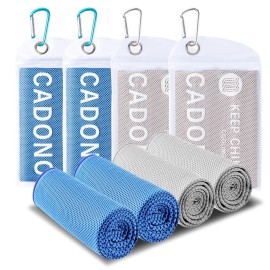 4 Pack Cooling Towel (40x12), Soft Breathable Chilly Towel, Ice Towel, Microfiber Towel for Yoga, Sport, Running, Workout,Gym, Camping, Fitness, Workout & More Activities(Multicolor)
