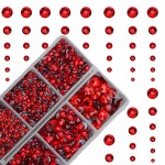 10000Pcs 2-Boxes Mixed Size Hot Fix Round Crystals Gems Glass Stones Hotfix Flat Back Rhinestones with Tweezers and Picking Pencil (Light Siam)