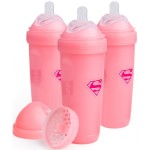Herobility Double Anti-Colic Baby Bottles - 12 fl oz/340ml - 3-Pack