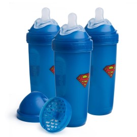 Herobility Double Anti-Colic Baby Bottles - 12 fl oz/340ml - 3-Pack - BPA-Free