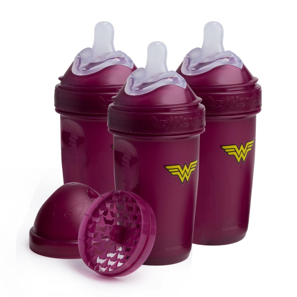 Wonder Woman DC Comics - Herobility Double Anti-Colic Baby Bottles - 8.5 fl oz/240ml - 3-Pack