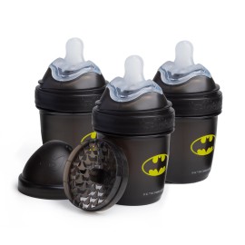 Batman DC Comics - Herobility Double Anti-Colic Baby Bottles - 5 fl oz/140ml - 3-Pack