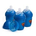 Herobility Double Anti-Colic Baby Bottles - 5 fl oz/140ml - 3-Pack - Superman Logo
