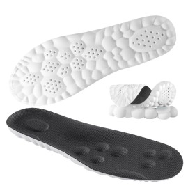 4D Cloud Technology Insole - Super Soft Comfort Insoles, Soft Foot Protection Cloud Feeling Insole, U-Shape Memory Foam Insoles, 4D Sports Memory Foam Insoles (Black, Men 6.5-7.5/Women 8-9)