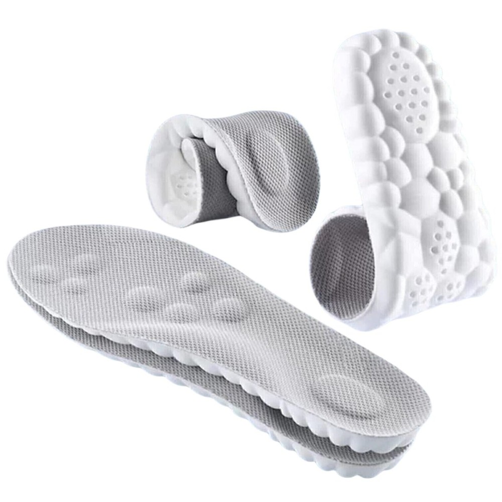 4D Cloud Technology Super Soft Comfort Insoles - U-Shape Memory Foam, 4D Sports Memory Foam (Gray, Men 8-8.5/Women 9.5-10)