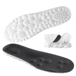 4D Cloud Technology Insole - Super Soft Comfort Insoles, Soft Foot Protection Cloud Feeling Insole, U-Shape Memory Foam Insoles, 4D Sports Memory Foam Insoles (Black, Men 4-4.5/Women 5.5-6)