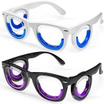 Hion 2 Pairs Kids Anti- Motion Sickness Smart Glasses, Ultra-Light Portable Nausea Relief Liquid Glasses, Carsickness Airsickness Seasickness Glasses, Kids Travel/Cruise Essentials