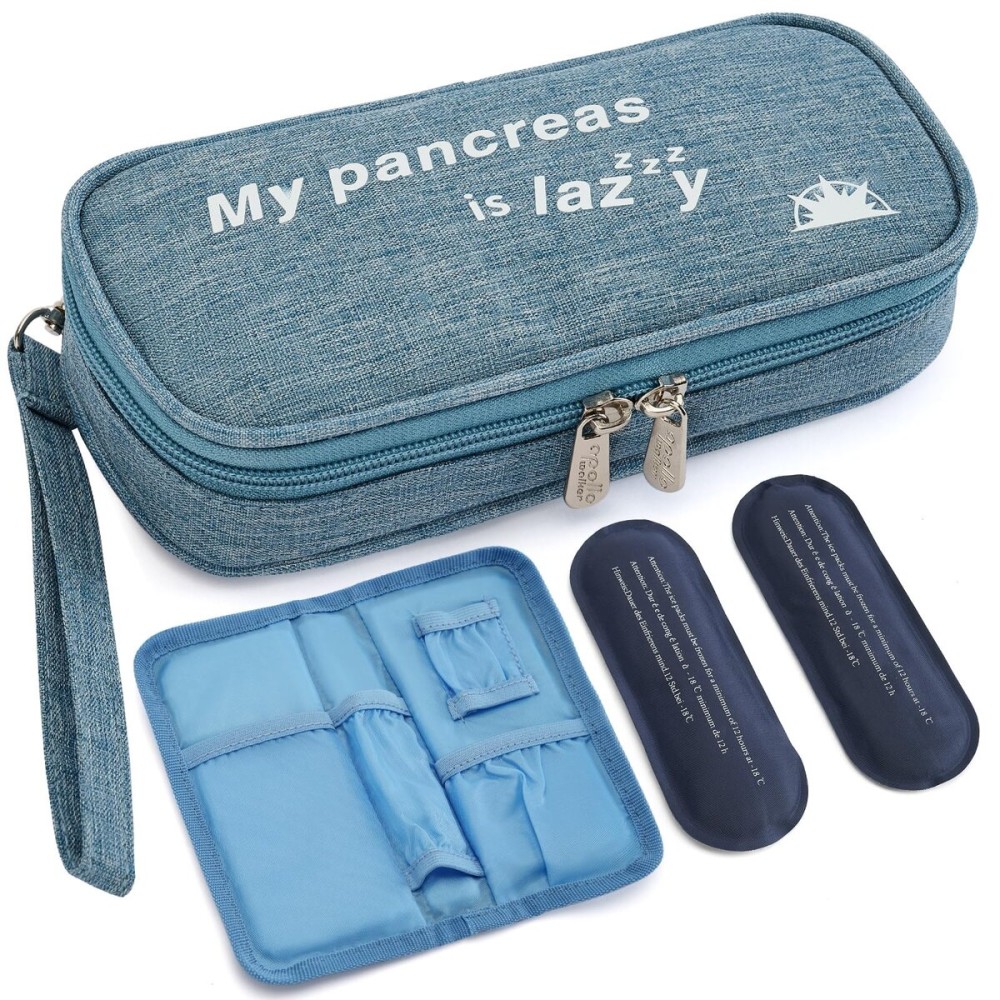 apollo walker Insulin Cooler Travel Case Diabetic Medication Cooler with Ice Packs and Insulation Liner Insulin Cooler Travel case TSA Approved