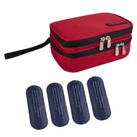 Apollo Walker Insulin Cooler Travel Case Diabetic Medication Cooler with Ice Packs and Insulation Liner TSA Approved