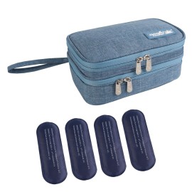apollo walker Insulin Cooler Travel Case Diabetic Medication Cooler with Ice Packs and Insulation Liner Insulin Cooler Travel case TSA Approved
