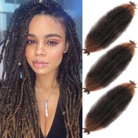 Afro Twist Hair Springy Afro Twist Hair 12 Inch 3 Packs Pre Fluffed Spring Twist Hair Pre Separated Wrapping Hair for Soft Locs Hair Extensions (12 Inch (Pack of 3), T30)