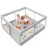 Baby Playpen 50x50 Inch, Playpen for Babies and Toddlers Baby Playpen Fence Playard Activity Center, Without MAT Included