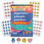 LivaClean 240 CT Superstar Cute Pimple Patches Trippy Edition w/Salicylic Acid & Tea Tree Oil - Pimple Patches Cute, Acne Patch for Face, Hydrocolloid Acne Patch
