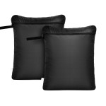 OTraki 20x24 inch Wet Bag for Swimsuit 2pcs Large Gym Wet Bag with Handle & Zipper Wet Clothes Organizing Machine Washable Waterproof Wet Dry Bag for Travel Swimming Yoga Black