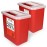 Oakridge Products Large Sharps Container for Home Use and Professional 2 Gallon (2-Pack) with Sliding Top, Biohazard Needle and Syringe Disposal, CDC Certified