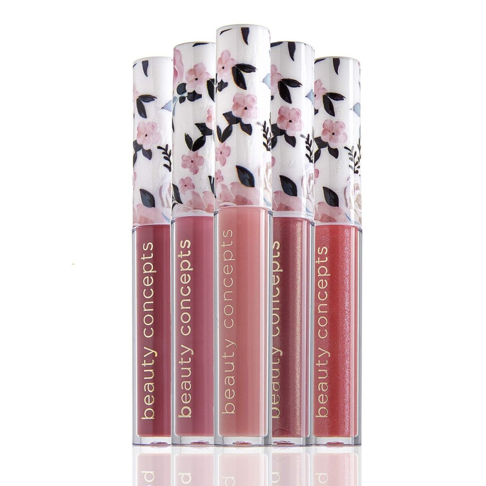 Beauty Concept 15-Piece Lip Gloss Set - Radiant Lips with Glossy Heavy Embossing, Shiny Gold Foil Stamping - 0.7 fl oz Each in Pink Nutcracker