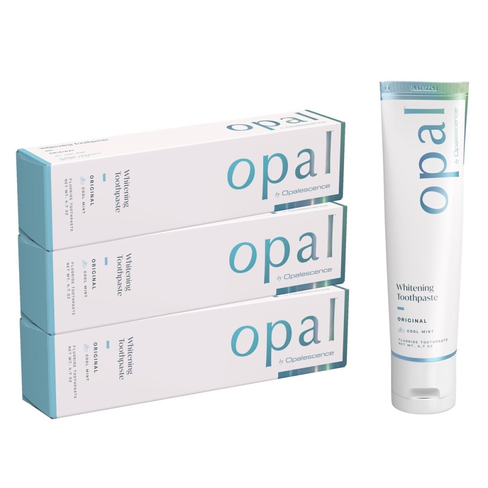 Opalescence Opal Teeth Whitening Toothpaste (Pack of 3) - Cool Mint Original Formula - Oral Care, Gluten-Free - 4.7 Ounce Made by Ultradent -TP-5760-3
