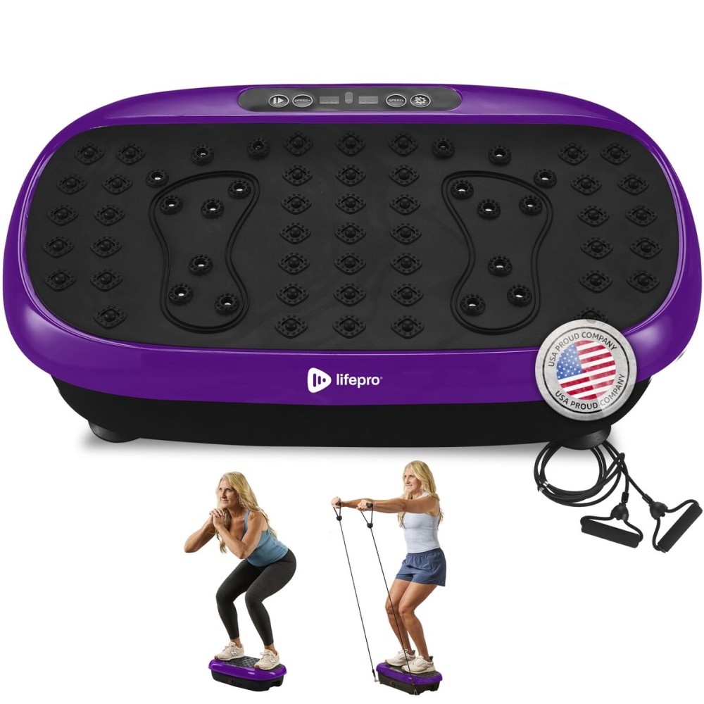 Lifepro Vibration Plate Exercise Machine with Magnetic Acupoints - Full Body Vibration Platform for Beginners and Recovery - Ideal Lymphatic Drainage Massager for Muscle Toning and Overall Fitness