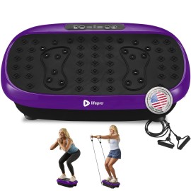 Lifepro Vibration Plate Exercise Machine with Magnetic Acupoints - Full Body Vibration Platform for Beginners and Recovery - Ideal Lymphatic Drainage Massager for Muscle Toning and Overall Fitness