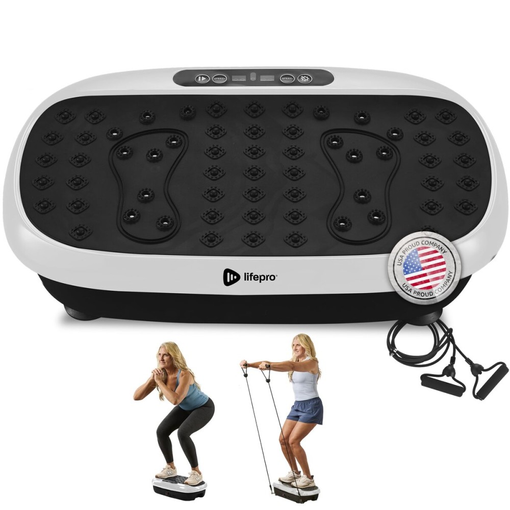 Lifepro Vibration Plate Exercise Machine with Magnetic Acupoints - Full Body Vibration Platform for Beginners and Recovery - Ideal Lymphatic Drainage Massager for Muscle Toning and Overall Fitness